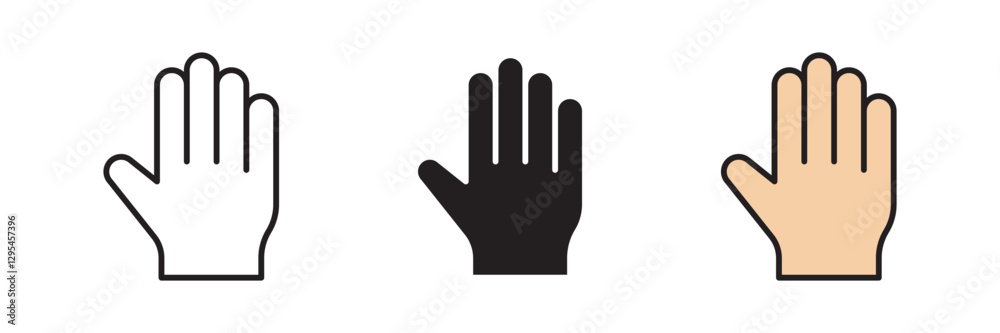 Hand icon set. hand vector icon, palm, click, vector symbol for UI design. Hand icon set. hand vector icon, palm, click, vector symbol for UI design.