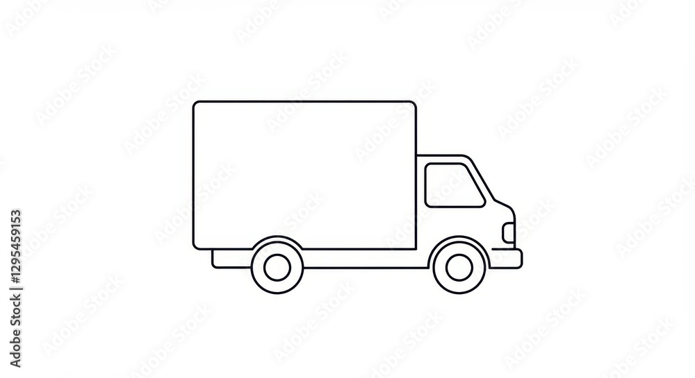 Delivery Truck Outline Icon | Transportation and Logistics Illustration for Website Design, Apps and Infographics Delivery Truck Outline Icon | Transportation and Logistics Illustration for Website Design, Apps and Infographics