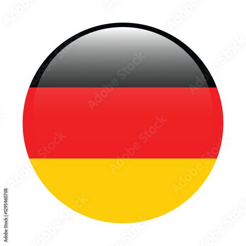 Germany circle flag logo icon digital vector illustration
