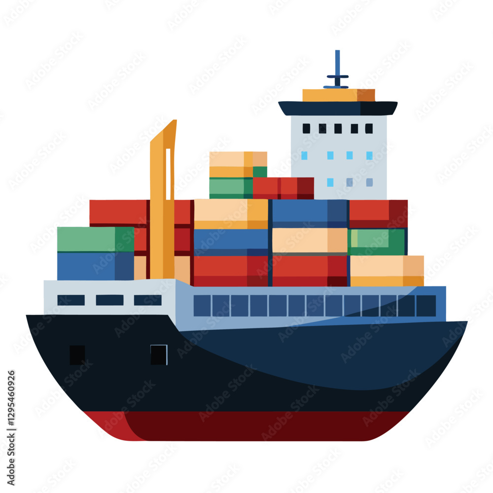 Obraz premium cargo ship with cargo containers