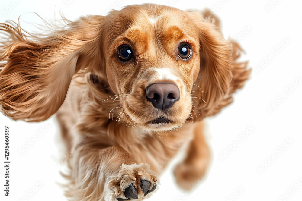Golden Cocker Spaniel Running Photo Golden Cocker Spaniel Running Photo
