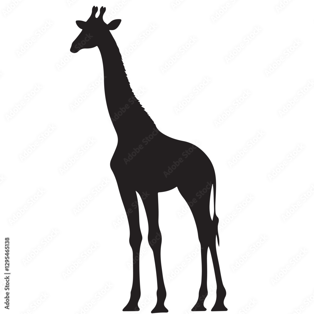 Fototapeta premium Giraffe silhouette design for t-shirt and logo.