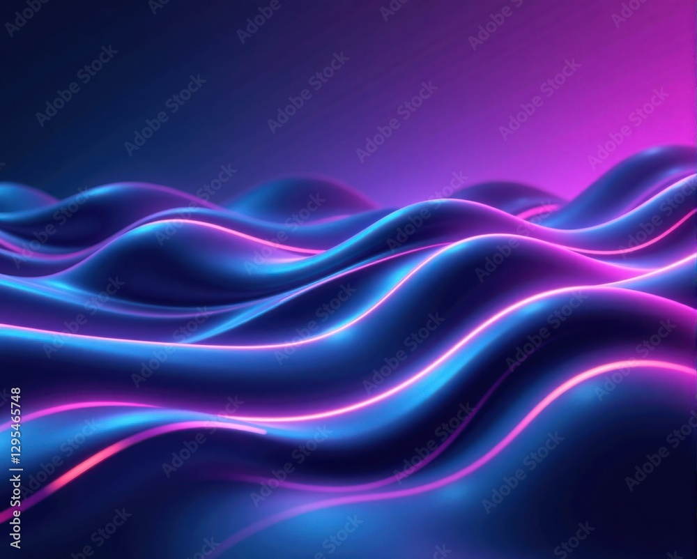 A vibrant, abstract depiction of flowing waves with neon blue and purple hues, creating a dynamic and energetic visual effect. A vibrant, abstract depiction of flowing waves with neon blue and purple hues, creating a dynamic and energetic visual effect.