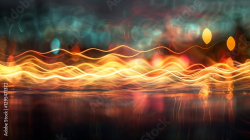 A wavy motion blur background with soft colorful lights, creating a dynamic and energetic feeling, as if the light is flowing across the scene. --ar 169 --v 6.0 - Upscaled (Subtle) by @feroz (relaxed)