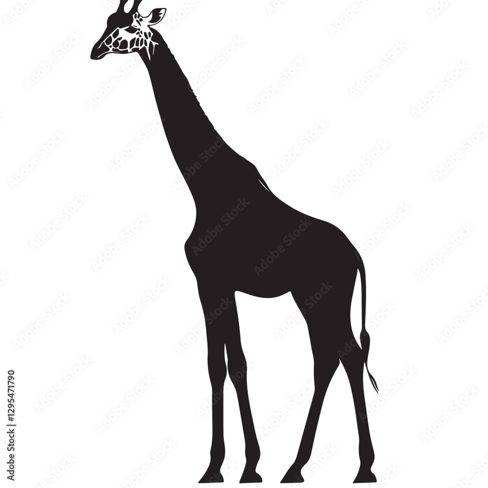 Giraffe silhouette design for t-shirt and logo. Giraffe silhouette design for t-shirt and logo.