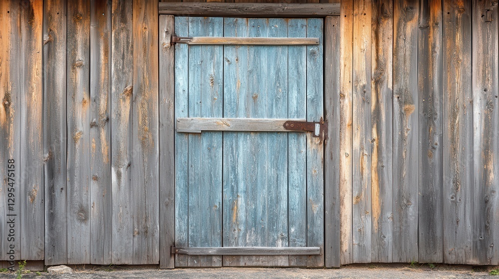 Rustic blue door on weathered wood wall, aged wood texture. Perfect for rustic, vintage, or country themed designs, adding a touch of nostalgia. Rustic blue door on weathered wood wall, aged wood texture. Perfect for rustic, vintage, or country themed designs, adding a touch of nostalgia.