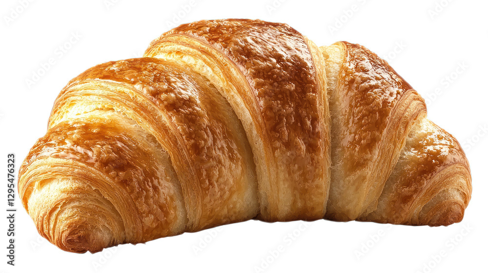 Freshly Baked Croissant Isolated on White Background Ideal for Bakery, Coffee Shop, or Culinary Publications Freshly Baked Croissant Isolated on White Background Ideal for Bakery, Coffee Shop, or Culinary Publications