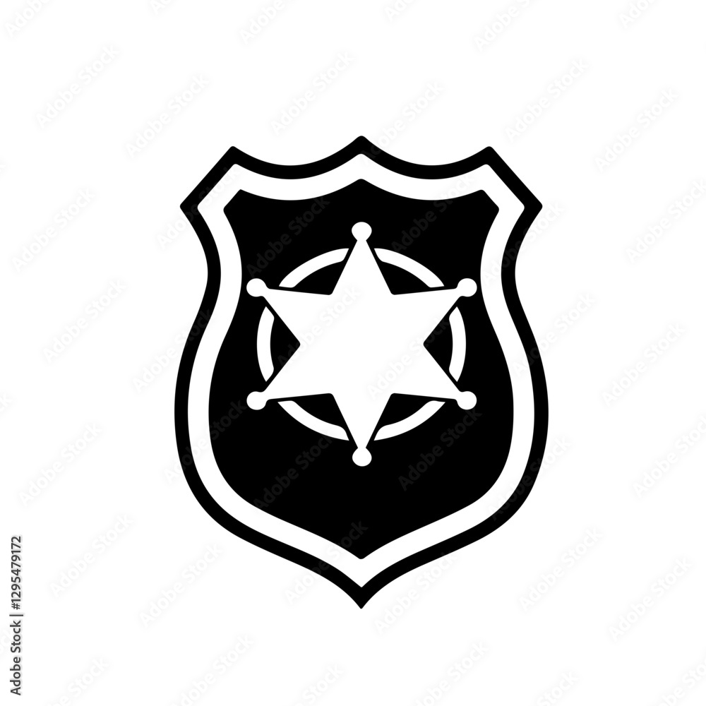 Icon for police and another security services, on transparent background. Icon for police and another security services, on transparent background.