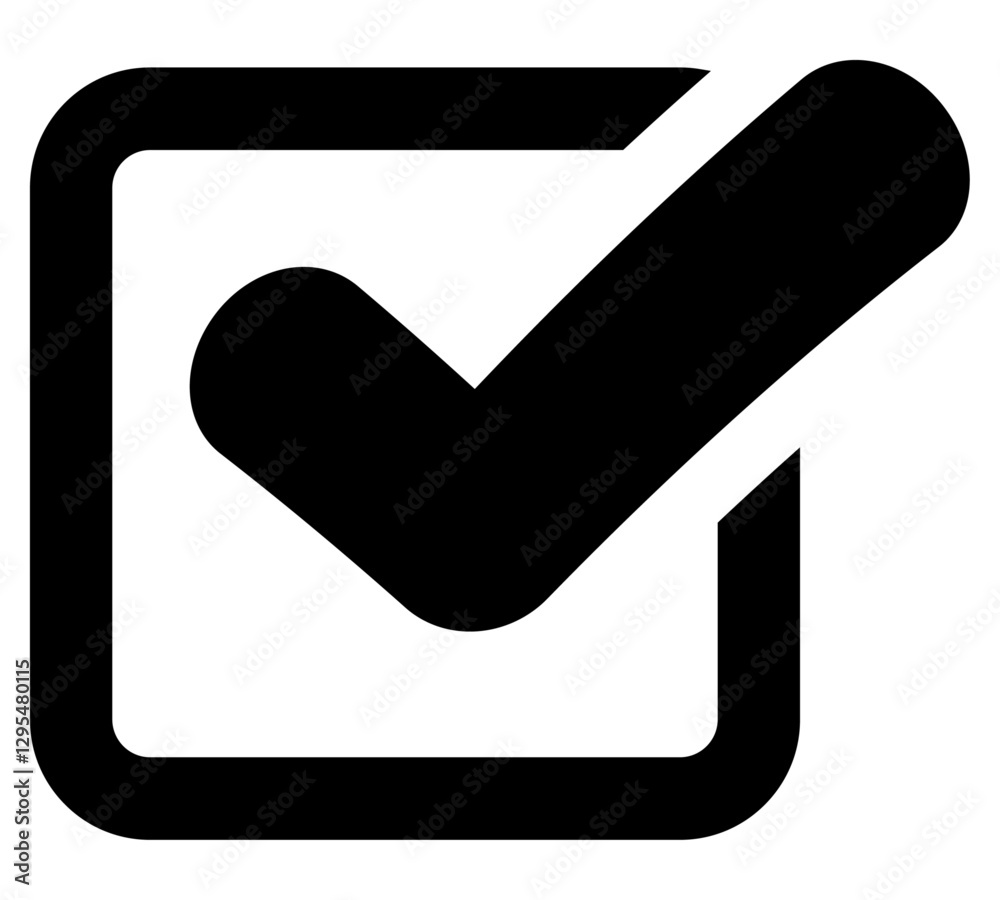 チェックマークのアイコン 黒