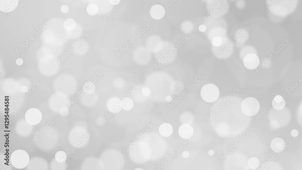Abstract light silver bokeh motion background.