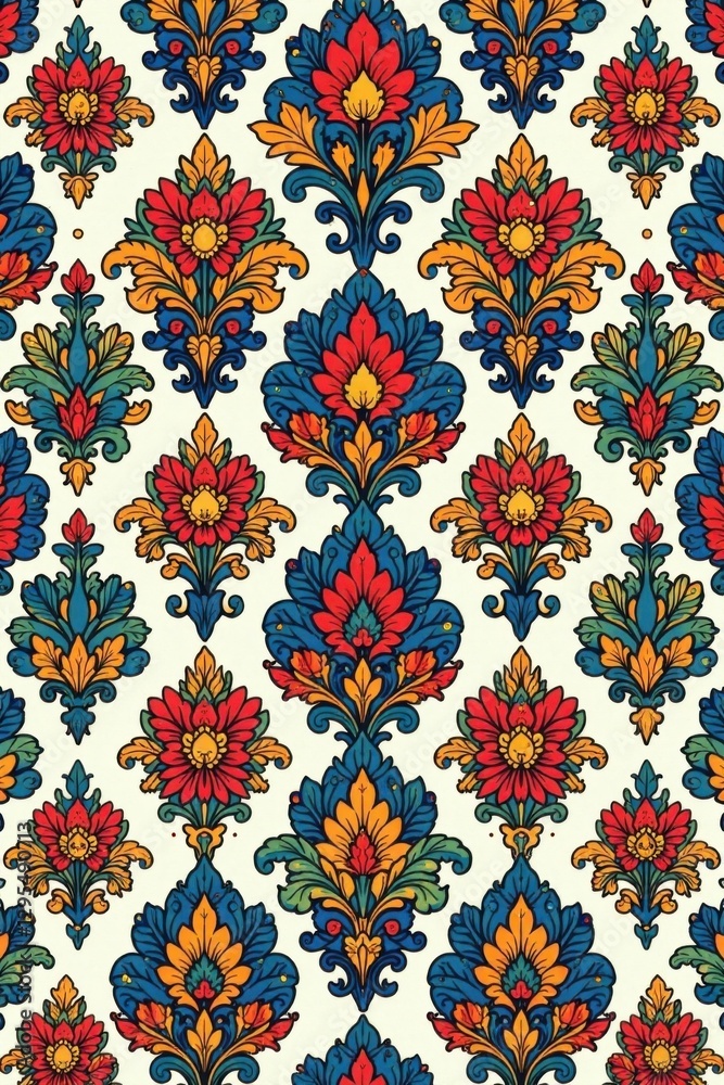 Intricate floral damask seamless pattern , intricate, fabric, pattern Intricate floral damask seamless pattern , intricate, fabric, pattern