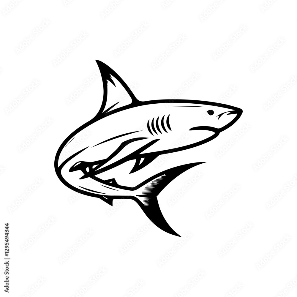 Fototapeta premium a illustration of shark