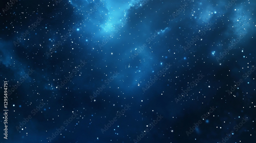 Naklejka premium Celestial Canvas: A Night Sky Panorama