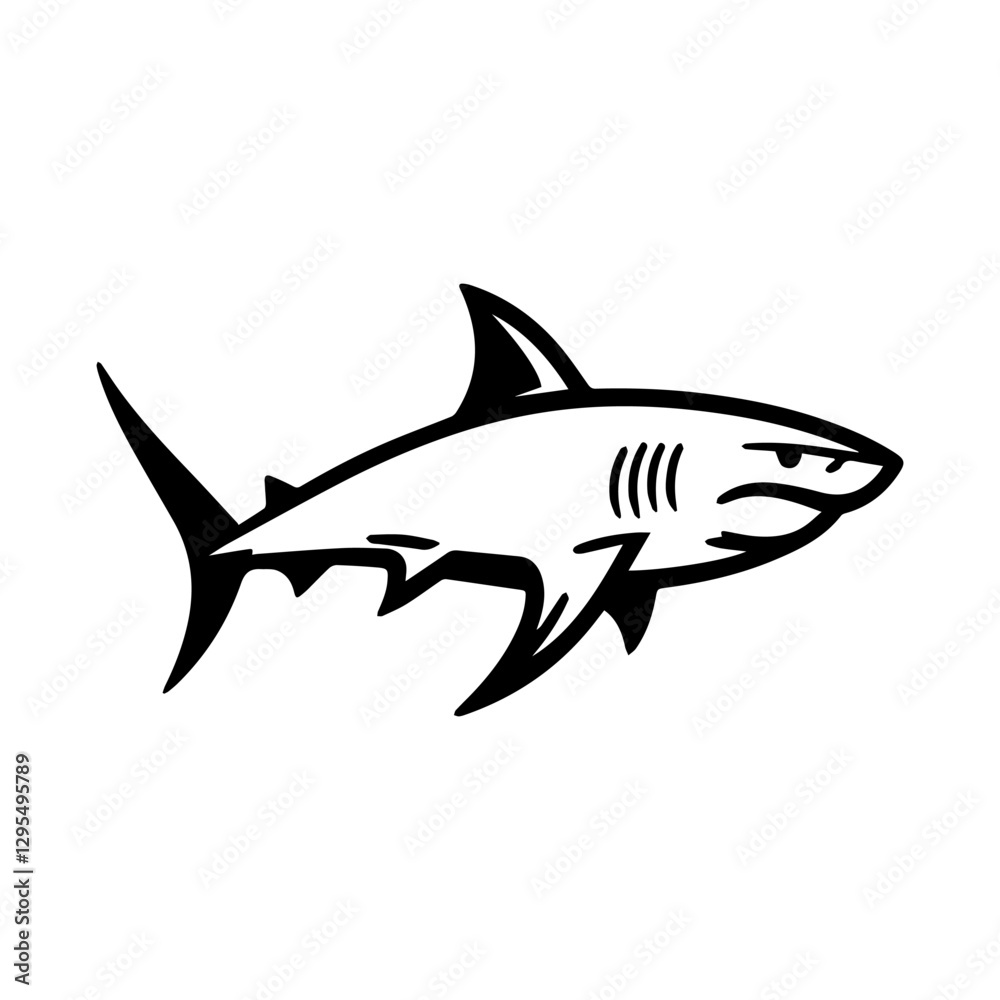 Obraz premium a illustration of shark