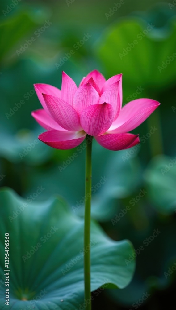 Lotus stem rising from the depths of the pond, stem, lotus, natural Lotus stem rising from the depths of the pond, stem, lotus, natural