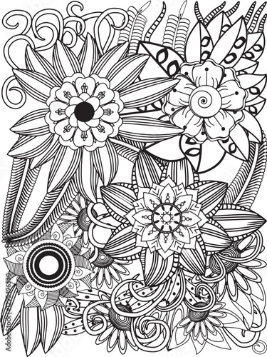 Flower Coloring Pages For Adults 