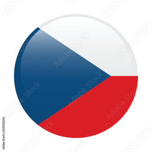 Czech circle flag logo icon digital vector illustration Free Download Czech circle flag logo icon digital vector illustration - GFXLoad