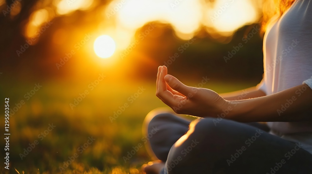 Meditation at Sunset in Nature with Focused Relaxation : Generative AI Meditation at Sunset in Nature with Focused Relaxation : Generative AI