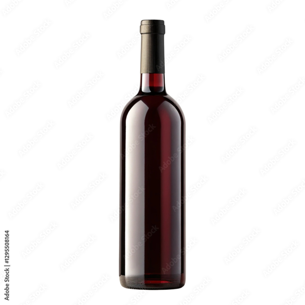 Elegant Red Wine Bottle - Perfect for Any Occasion with a Transparent Background.
