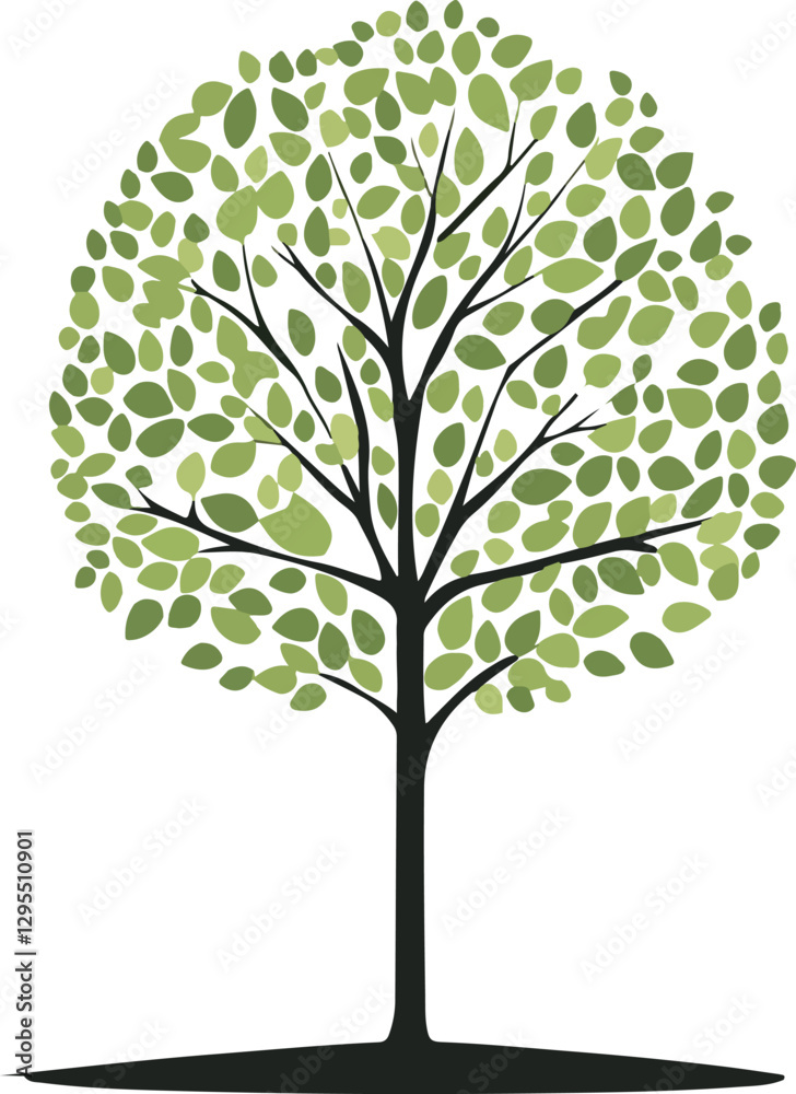 Stylized Green Tree Stylized Green Tree