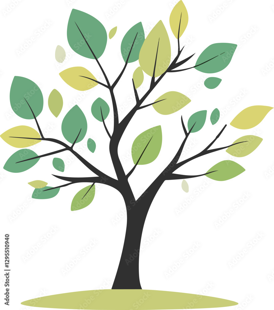 Fototapeta premium Stylized Tree Illustration