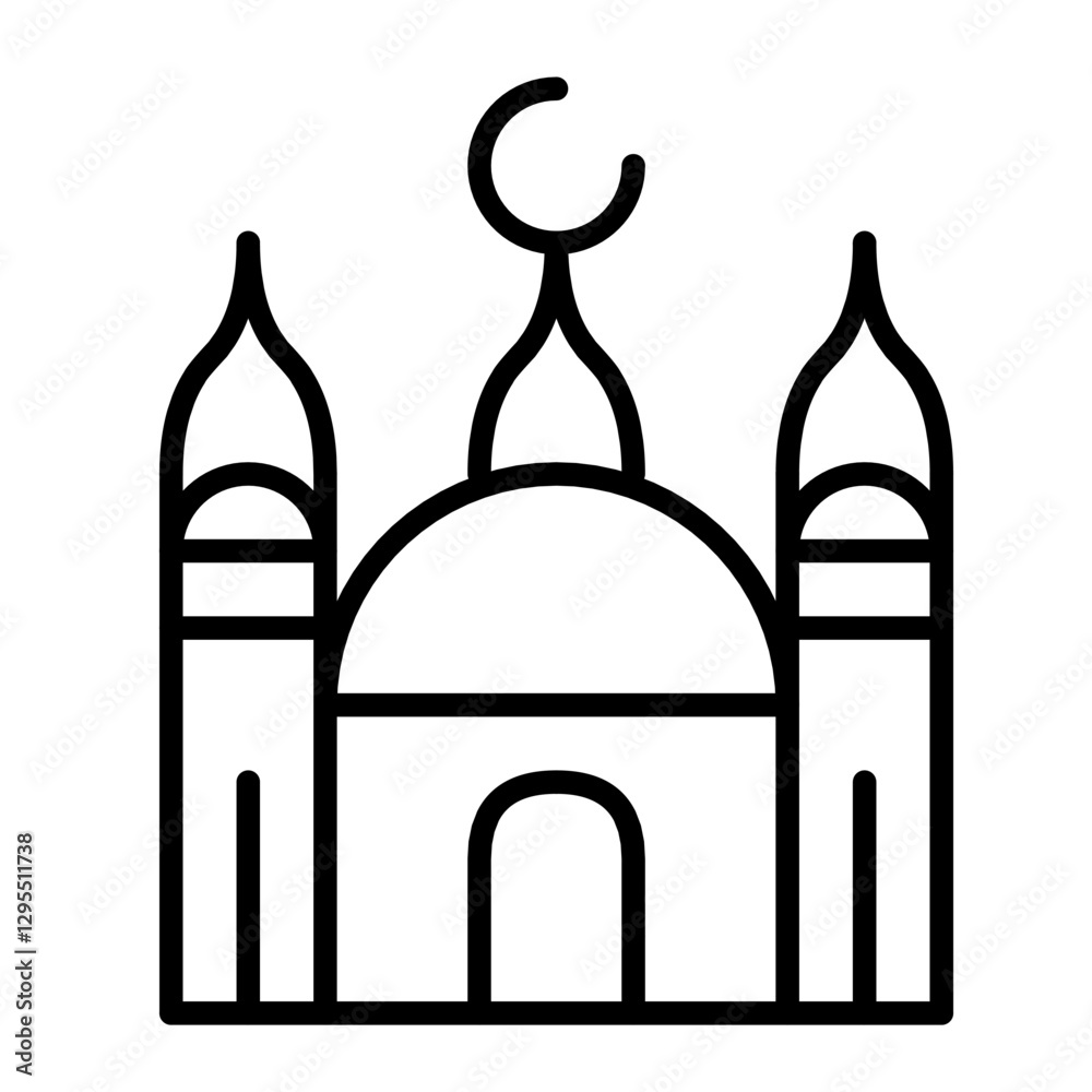 vector illustration of a mosque vector illustration of a mosque