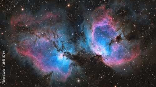 Celestial Butterfly Nebula Twin Lobes Cosmic Dust Clouds photo