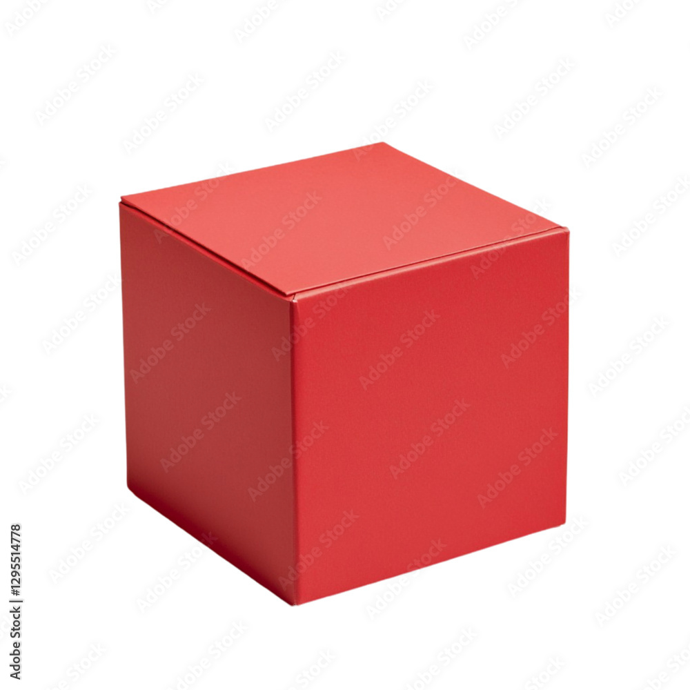 Red Square Gift Box Packaging Design Template, Red Square Gift Box Packaging Design Template,