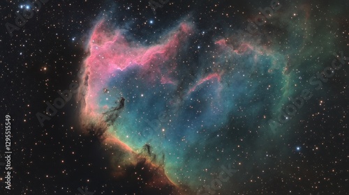 Celestial Nebula Cosmic Cloud Glowing Starscape