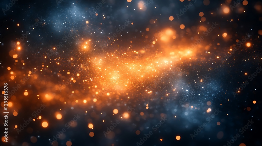 Fototapeta premium Abstract view of a galaxy filled with sparkling cosmic lights