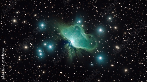 A Celestial Nebula Surrounded By Bright Stars
