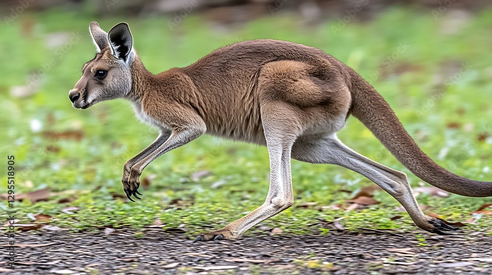 Red Kangaroo Running, Australian Bush Red Kangaroo Running, Australian Bush