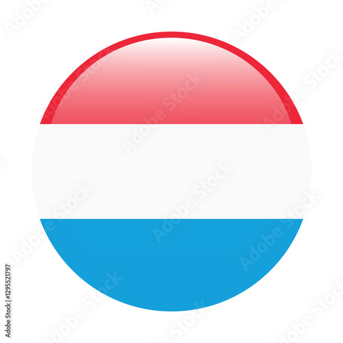 Luxembourg flag circle icon vector illustration design