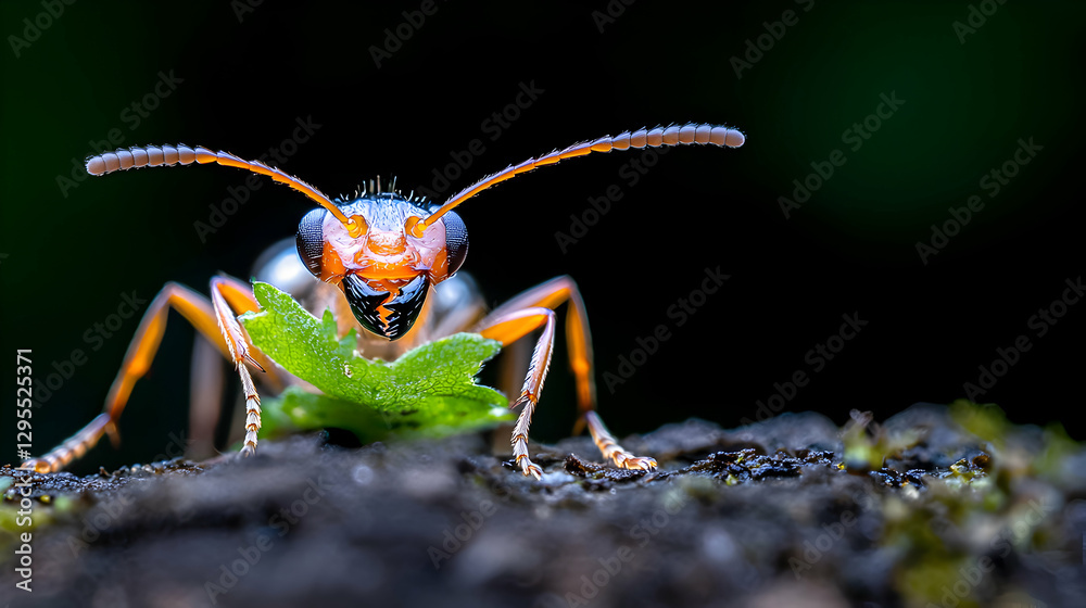 Extreme Macro Photograph of an Ant Carrying a Leaf Extreme Macro Photograph of an Ant Carrying a Leaf