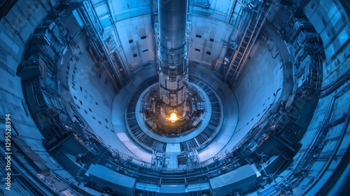 Internal structure of large particle accelerator photo