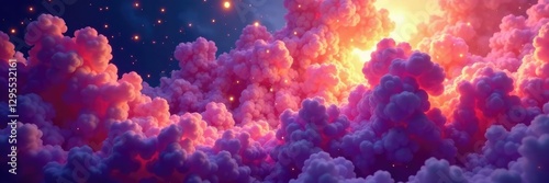 swirling clouds of purple and gold merged into a mesmerizing whole, integrated, whole