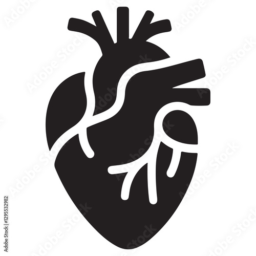 Anatomical Heart Illustration for Medical Education and Health Awareness Projects