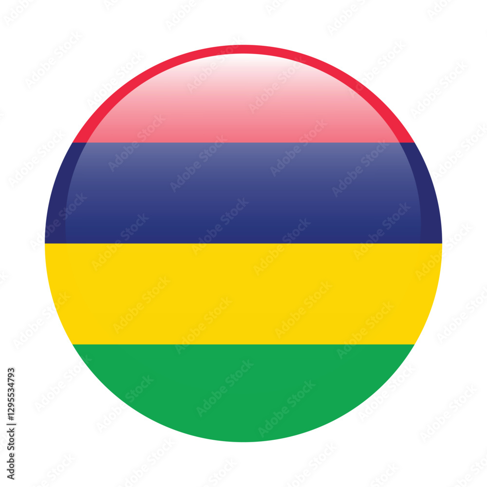 Mauritius flag circle icon vector illustration design Mauritius flag circle icon vector illustration design
