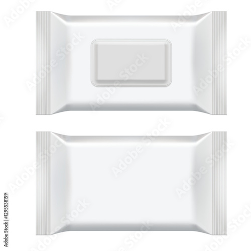 Blank Snack Packaging Mockup. Vector