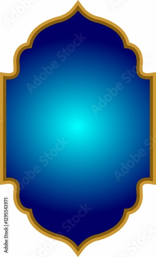 blue and gold frame