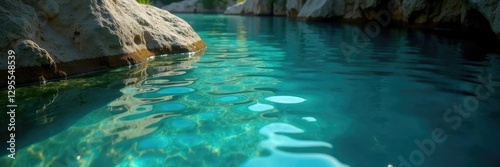 Gentle ripples on water's surface at Pool of Bethesda, bethesda, holy, ripples
