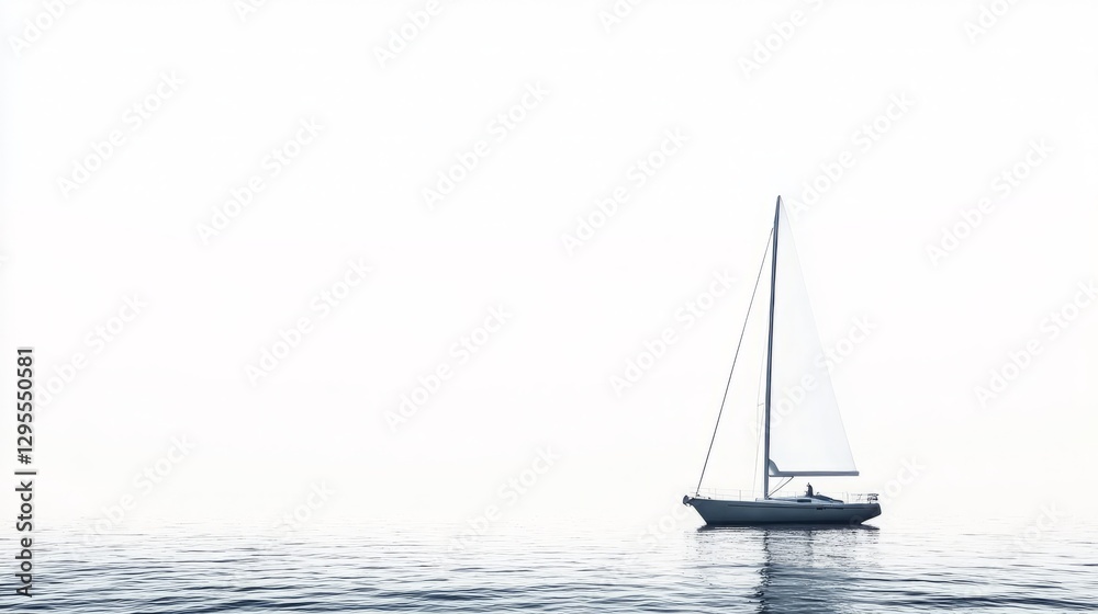Fototapeta premium banner materials, posters, and materials for making presentations. sailing ship on white background for text space