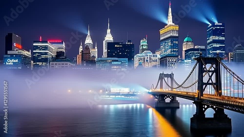 night view of moscow kremlin