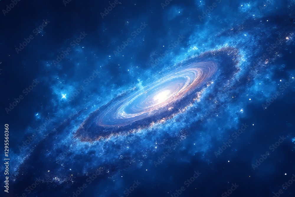 Obraz premium Spiral Galaxy in Deep Space - Stunning Cosmic View