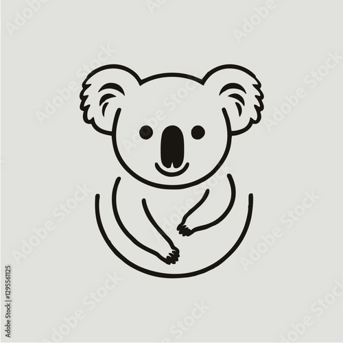 Photography koala and bowl logo
