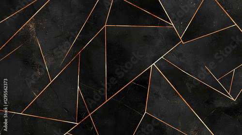 Geometric Black and Gold Design Pattern
