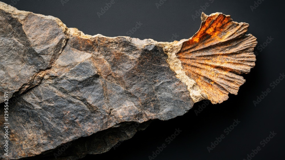 Obraz premium Close-up view of unpolished crinoid fossil showcasing unique jagged texture