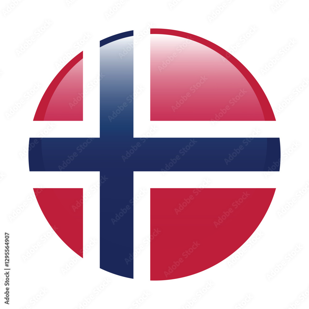 Norway flag circle icon vector illustration design Norway flag circle icon vector illustration design