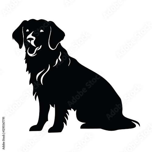 Golden Retriever dog   vector illustration 