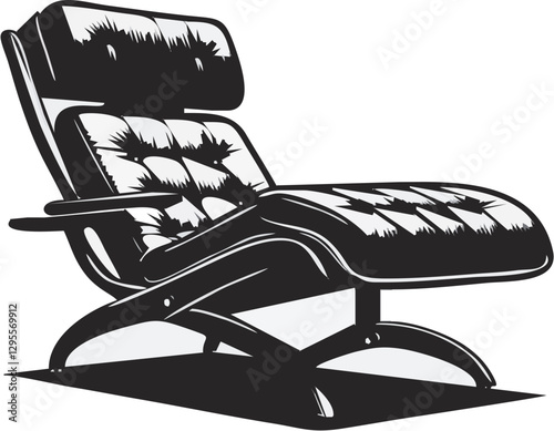 Stylish reclining chair with plush cushions, set against a minimalist background for modern decor